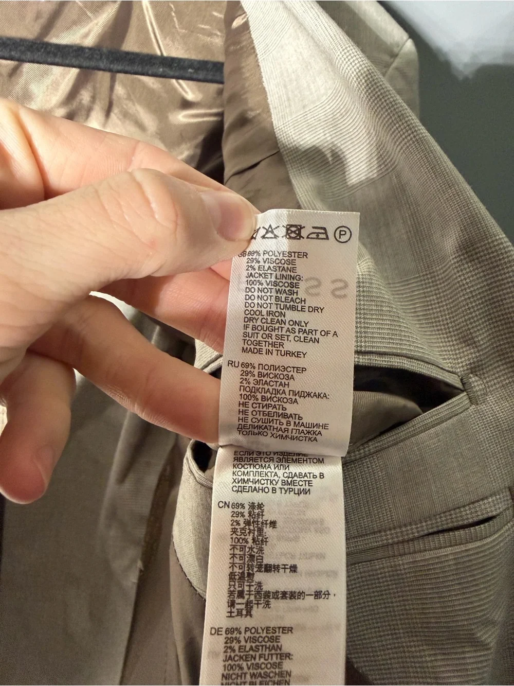 Reiss Boyce Slim Fit Suit Size 36R (30x32)